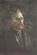 Self-Portrait with Pipe (nn04) Vincent Van Gogh